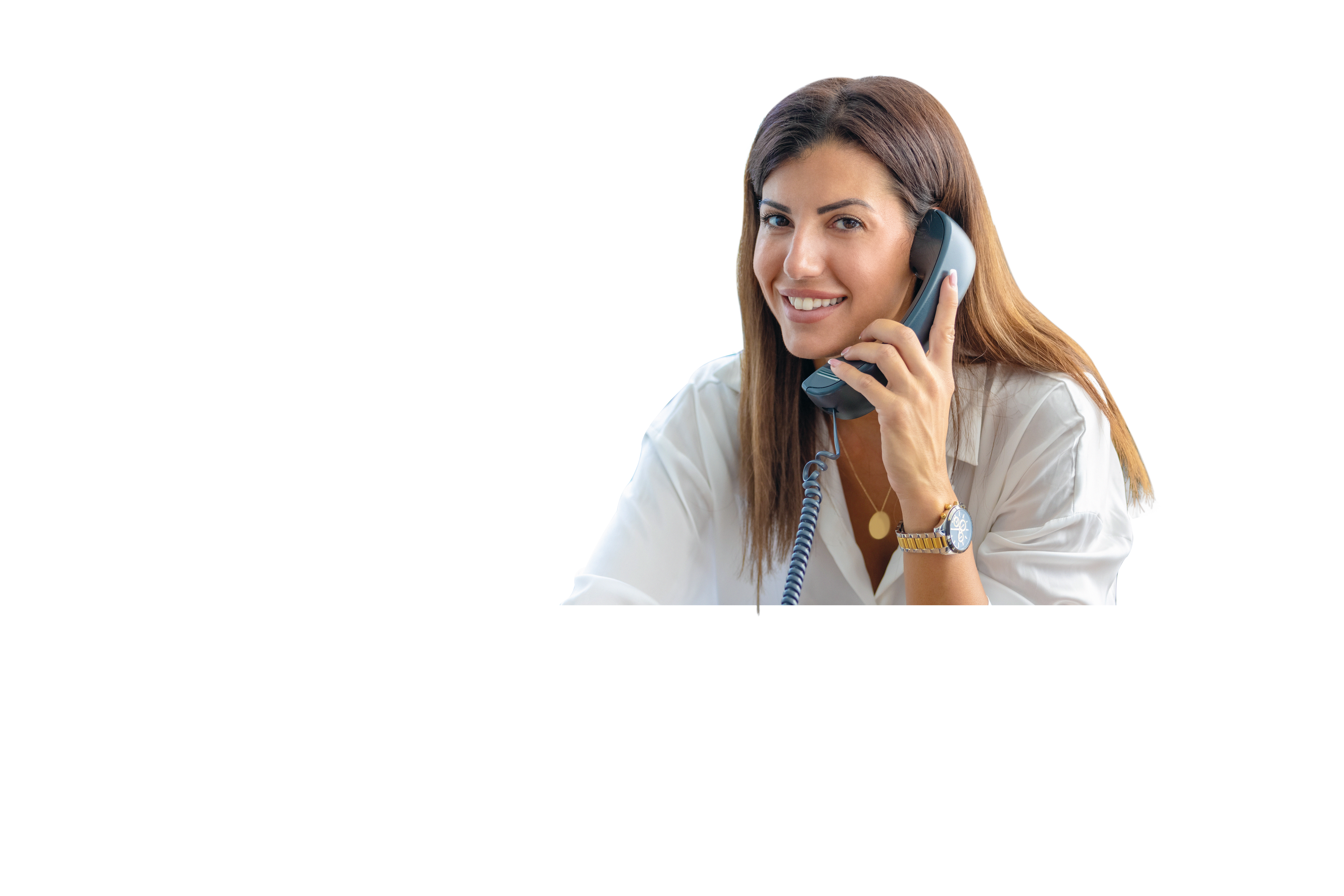 Mitarbeiterin am Telefon